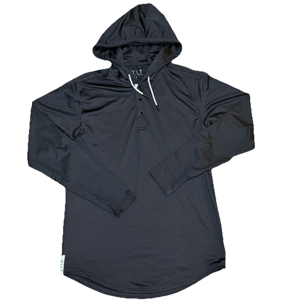 BYLT Basics Men's Small Gray Performance 1/4 Snap Long‎ Sleeve Hoodie Reflective